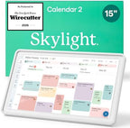 Skylight Calendar 2 – 15" Touchscreen Digital Calendar, Classic, White by Skylight
