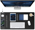TopMade Mouse Pad with 15W Fast Wireless Charging, 31.5"x15.75" XXL Large Gaming Waterproof Desk Pad with Ultra-Smooth Surface, Non-Slip Base, Computer Desk Mat for MacBook, PC, Laptop, Black by TopmadeProduct-Ordernow