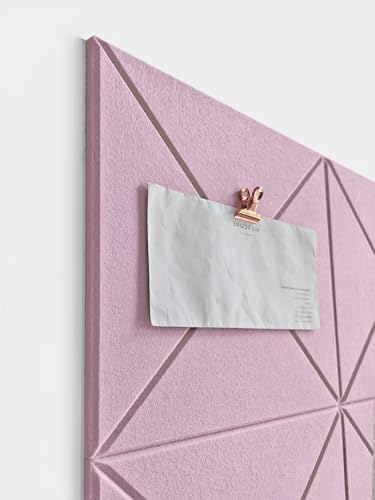 6 Pack Decorative Felt Wall Tiles (11.8” x 11.8”) - Modern Bulletin Board for Home Office & Classroom, Self-Adhesive Cork Board Alternative for Kids Artwork, Photos & Pin Display - Sakura - Image 5