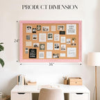 Cork Board Bulletin Board, 36"x24" Corkboard for Wall - Image 2