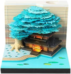 Time Piece Calendar, 2027 Desk Calendar with LED Light, 3D Tear-Away Paper Carving Art Memo Pad Notepad Gift for Christmas Housewarming Desktop Decoration(with Calendar & Light) by Unknown