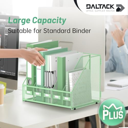 DALTACK 5-Slot Magazine File Holder, Metal Binder Holder, Mint Green - Image 4