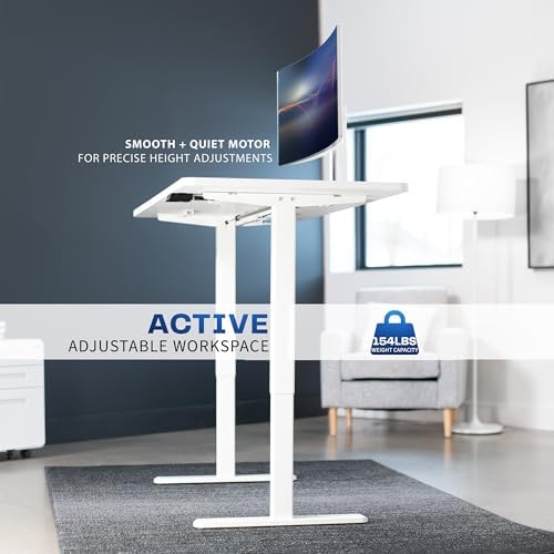 VIVO White 60 x 30 in Standing Desk, DESK-KIT-0W6W - Image 5