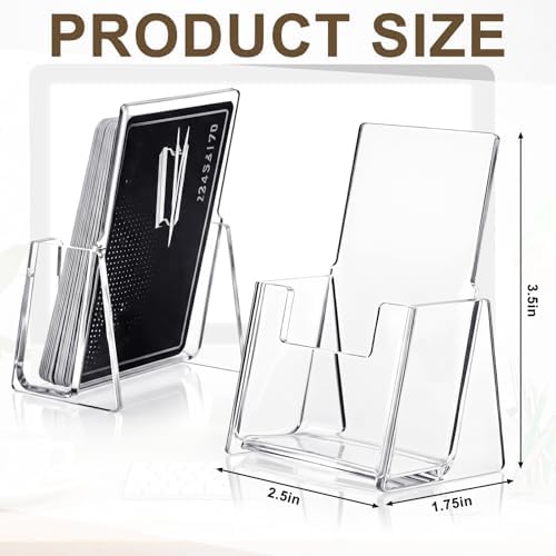 Hillban 10 Pcs 2.5" X 3.5" X 1.75" Vertical Acrylic Business Card Holder - Image 2
