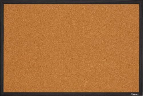 Quartet Cork Bulletin Board, Framed Corkboard, 2' x 3', Black Frame, Message Board, Vision Board (MWDB2436-BK) by Quartet