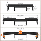 HOOBRO Dual Monitor Stand Riser, Computer Monitor Stand for PC, Black - Image 2