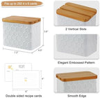 Honeycomb Embossed Recipe Box with 4x6 Cards and Dividers - Image 6