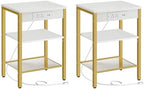 HOOBRO Side Tables with Charging Station, Small End Tables for Small Space by HOOBRO