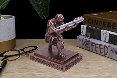 Knight Pen Holder Desk Organizers and Accessories as Gift Red - Image 4