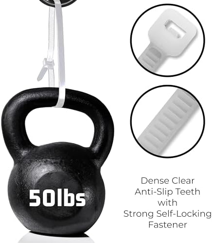 Bolt Dropper White Zip Ties - 50 lbs Tensile Strength - Self-Locking Premium Nylon Cable Ties Wraps for Indoor and Outdoor - Wire Management and Secure Items - Zip Ties Heavy Duty - 11" - 2000 Pack - Image 5