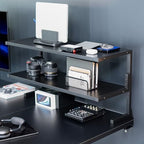 VIVO Black Clamp-on 30 inch 2-Tier Desk Shelf, STAND-SHELF30C - Image 4