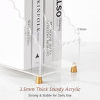 Acrylic Magazine File Holder,Scalloped Edges,Extra Wide Design - Image 5