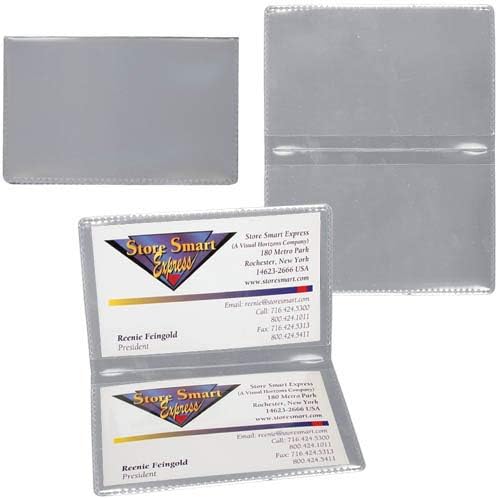 StoreSMART - Metallic Silver Folding Business Card Holders - 250 Pack - Polypropylene Plastic (RPP2915MS-250) - Image 3