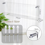 6 Pack Clear Acrylic Magazine Holder Wall, Brochure, 24 Inch - Image 2