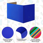 SATINIOR 36 Pcs Privacy Boards for Student Desks Classroom Desk Divider Trifold Table Desk Privacy Panel Privacy Folders for Students Desk Partition Study Carrel School Teacher 12 Colors, 16 x 12 in - Image 2
