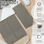 Henoyso 100 Pcs 4 x 9 Inch Mini Presentation Folders 2 Pocket, Grey - Image 3