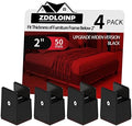Bed Risers 2 Inch with Adjustable Screw Clamp,4 Pack Black by ZDDLOINP