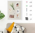 2-Pack Farmhouse Linen Cork Bulletin Board, White Frame 30" x 20" Corkboard, Office Board for Wall Decor, Wall Mounted Pin Board Picture Board with 40 Pushpins for School, Home & Office - Image 7