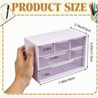 Briwooody 6 Pack Small Drawer Organizer Stackable Desktop Storage, Purple - Image 3