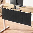 No Drill Under Desk Cable Management Privacy Panel,47.2" Felt Modesty Panel - Image 4