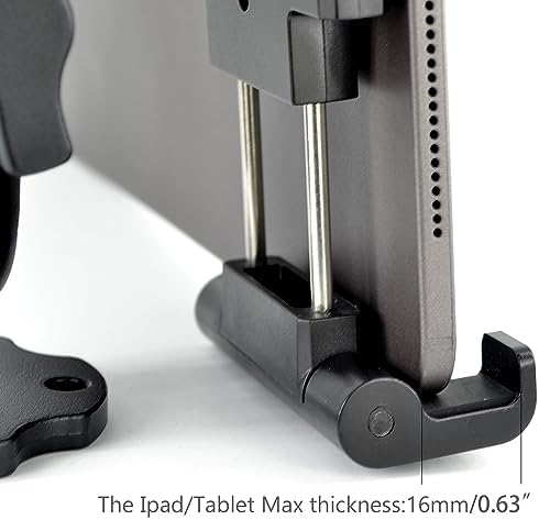 VAUBORTTI Aluminum Arm Heavy Duty Tablet Mount Drill Base - for 6.5"-12.9" Tablet iPad Pro/Mini, iPad Holder for Truck, Car,Dashboard,Desk,Wall-Swivel with 1 inch/25mm Ball Joint (Pack of 2) - Image 6