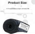Compatible for M21-750-427 Black on White Self-Laminating Wire Wrap Label - Image 3