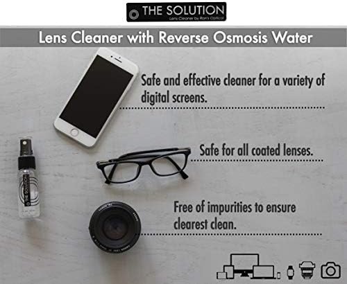The Solution Lens Cleaner Spray | 6-1oz Alcohol Free Eyeglass Lens Cleaning Spray & 3 Microfiber Cleaning Cloth for Glasses, Lens, Screens - Image 2