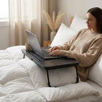 BUYIFY 23.4" Foldable Lap Desk Bed Table with Cup Holder Tray Black - Image 5