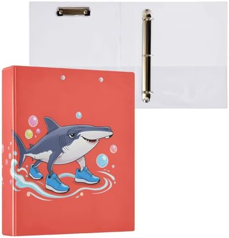 ALAZA Tralalero Tralala Meme Italian Brainrot Shark 5 3 Ring Binder 1.5 Inch Three Ring Office Binders w/clipboard & 3 Pockets, Hold 200 Sheets, 2 pcs - Image 3