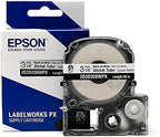 Epson LABELWORKS 203B20BWPX Tape Cartridge - Black on White Shrink Tube Industrial Label Maker Tape - AWG 14-22, 1/8" (3MM) Wide, 8 ft (98") by EpsonLABELWORKS