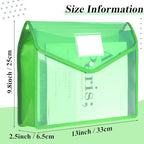 10 Pieces Plastic Expanding File Folders,Green, Horizontal - Image 2