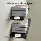 BAYKA Black Floating Shelves 22.5in, Set of 3, Wall Mounted for Wall Decor - Image 6