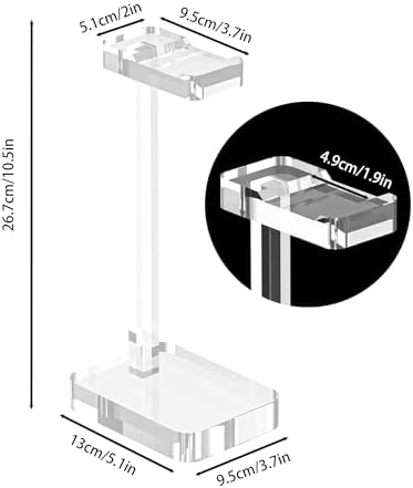 Headphone Stand Headset Holder for Desk, Solid Christal-Clear Acrylic with Stable Base Earphone Hanger for Gaming Room Office Accessories - Image 2