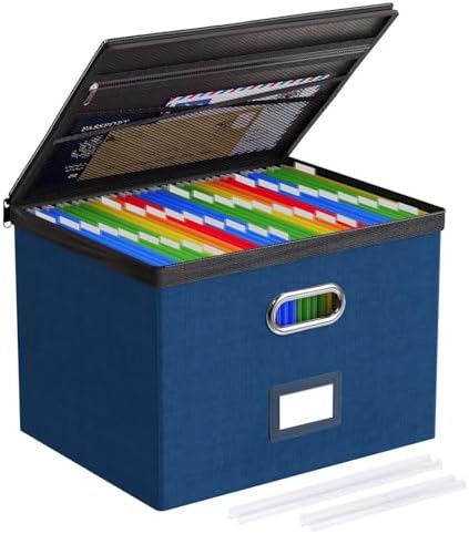 Oterri File Box Large 1-Pack Hanging Organizer for Letter/Legal-Size Folder by Oterri