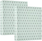 Standard View 3 Ring Binder, Mint Green Polka Dot Durable Flexible Portable Waterproof Hardcover 1.5 Inch D Rings 500-Sheet Capacity Organizer 1PC - Image 2