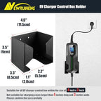 EV Charger Holder and Control Box Holder Set, Wall-Mount Electric Vehicle Charger Storage, Nozzle Holster Dock and Cable Organizer Combination for SAE J1772 Connector - Image 4