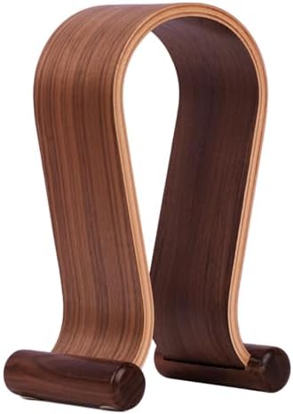 Wood Headphone Stand for Desk - Headset Holder Cute Gaming Wooden Headphones Hanger Hook Rack Base Storage Head Phone Accessories by ZJL