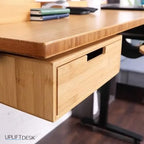 UPLIFT DESK Bamboo Under Desk Drawer – Desktop Storage with 17 lb Capacity and Safety Stop Slide, Undermount Drawer and Standing Desk Accessories for Home Office (Bamboo) - Image 3