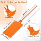 Youyole Plastic Seal Tags Self-Lock 250mm,Orange,2.28 X 3.94 Inches - Image 5
