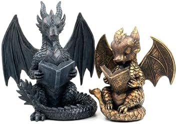 Stylor Fantasy Dragon Bookends Set of 2, Romantasy Bookish Gifts by Unknown