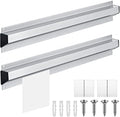 Henoyso 2 Pcs Restaurant Ticket Holder 16/18/24/28/30/32/40/44" Slide Check Rack Receipt Holder Aluminum Silver Order Ticket Rack for Commercial Kitchen Office Cafes Pubs Bar(16 Inch,No Slot) by Henoyso
