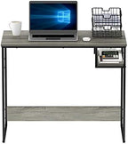 Furinno Moretti Lifestyle Study Desk, 35 Inches, French Oak Grey - Image 4