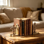 Antique Cast Iron Catholic Cross Book Ends, Decorative Bookends - Image 6