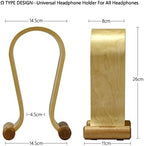 SAMDI Leather Headphone Stand Headset Stand Headphone Holder Universal Gaming Headset Holder - Birch - Image 4