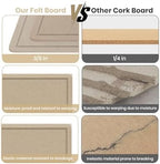 Extra Large Bulletin Board 96" x 48", Felt Pin Board, Beige Brown - Image 6