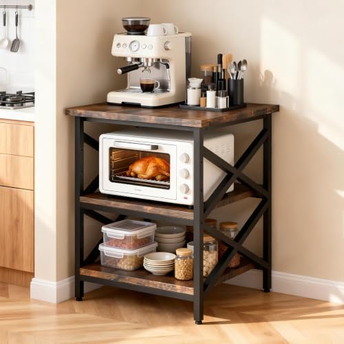 23.6"x23.6" Large Printer Stand with Adjustable Storage Shelf - Image 6