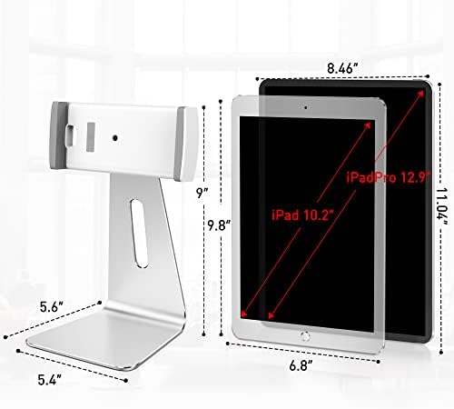 AboveTEK Elegant Tablet Stand, Aluminum iPad Stand Holder, Desktop Kiosk POS Stands for 7-15.6 inch iPad/Portable Monitor, Tablet Mount for Showcase Office Reception Countertop - Image 4