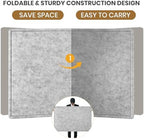 Large Cork Bulletin Board 48" x 36", Felt Pin Board, Silver Gray - Image 5