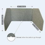 29.1" x 22.8" x 1.2" U-Shaped Desk Divider Partition, No Drill Freestanding Sound Absorbing Privacy Panel, Noise Reducing Cubicle Screen for Office Home & Classroom (Abalone) - Image 2