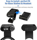 Under Desk Mount for SteelSeries Arctis Nova Pro, Elite and Omni Wireless Gaming Headset, Magnetic Base Station Holder for Arctis Nova Pro Wireless with Headphone Hanger Stand - Image 4